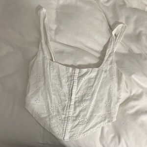 Princess polly White Eyelet Crop Top